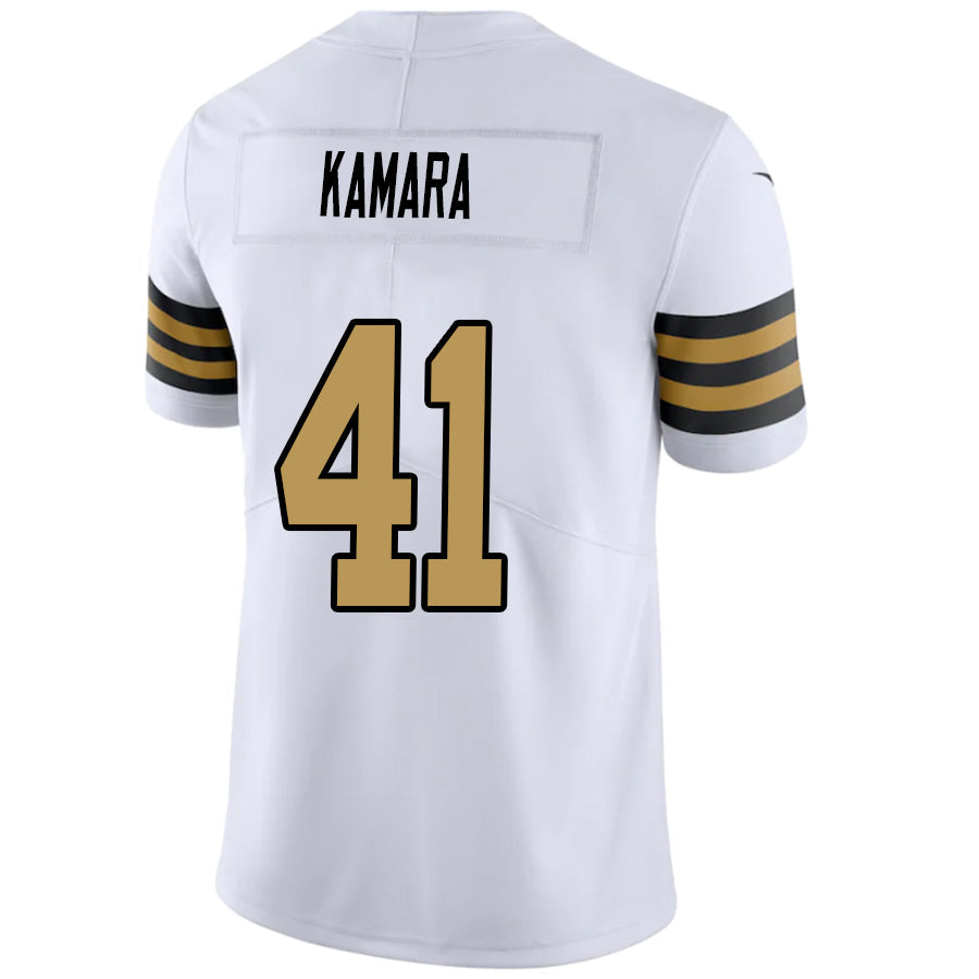 #41 Alvin Kamara Player NO.Saints White Vapor Limited Football Jerseys football jersey product view 1