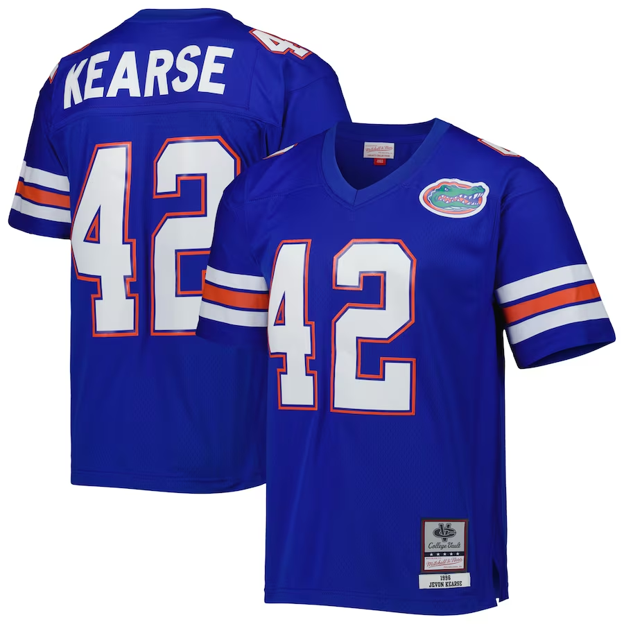 Men's Florida Gators Jevon Kearse #42 Royal Player Game Jersey sports jersey product view 1