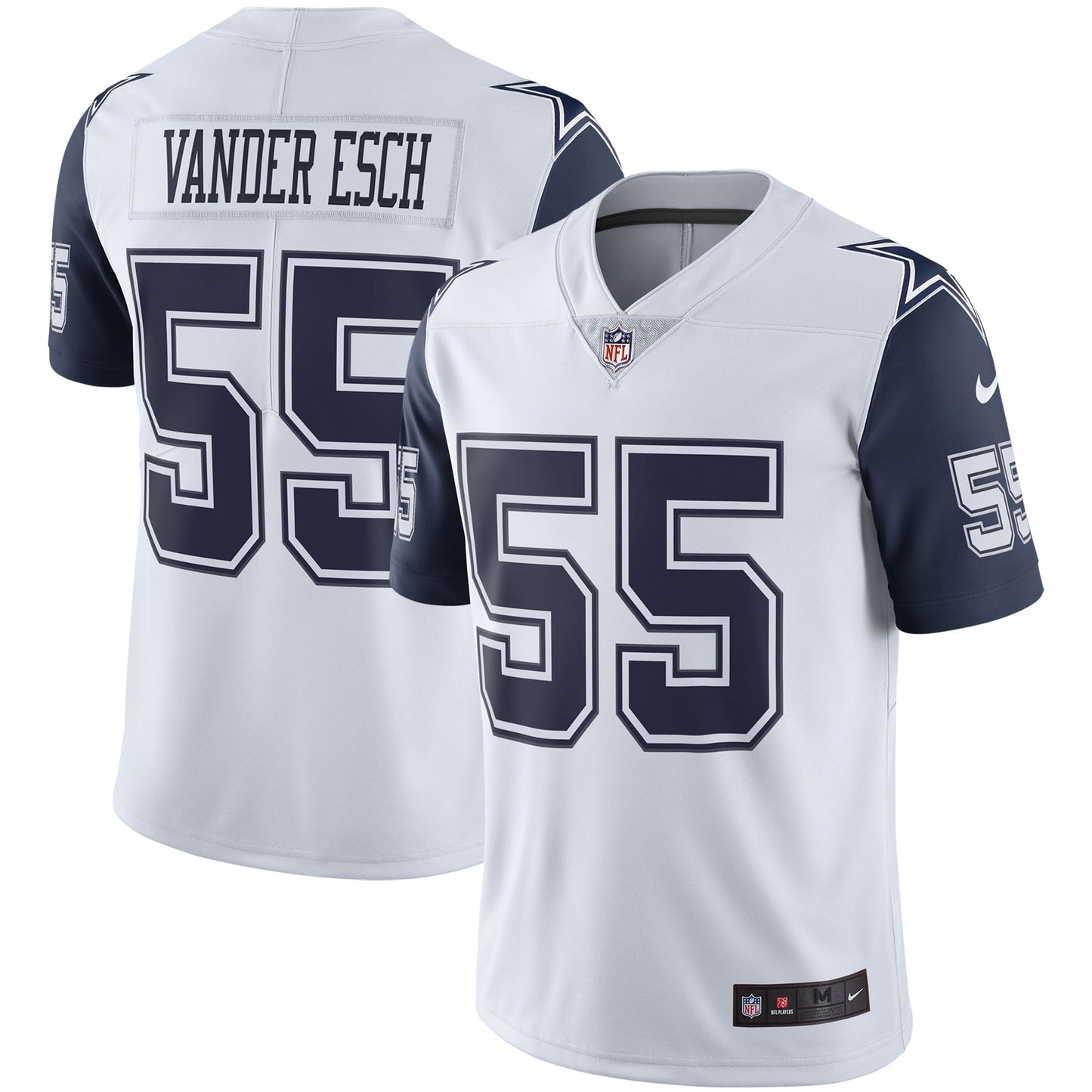 Leighton Vander Esch Nike Dallas Cowboys Color Rush Vapor Limited Jersey - White football jersey product view 1