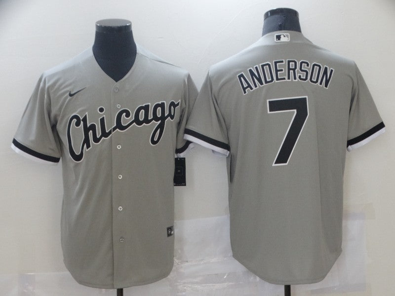 Men's Chicago White Sox Tim Anderson #7 Gray Replica Baseball Jersey baseball jersey product view 1