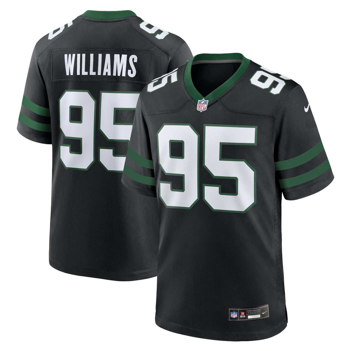 Quinnen Williams New York Jets Nike Alternate Game Jersey - Legacy Black football jersey product view 1
