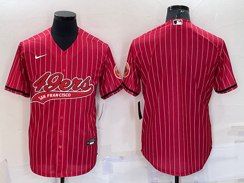 Men's San Francisco 49ers Red Blank Game Jersey1 football jersey product view 1