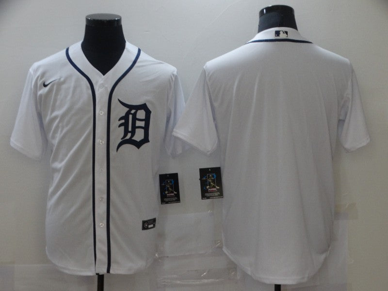 Men's Detroit Tigers White Home Blank Replica Jersey1 baseball jersey product view 1