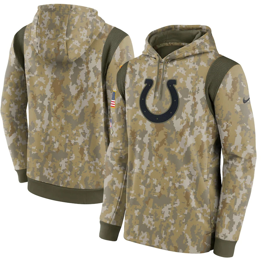 Men's Indianapolis Colts NFL 2021 Salute to Service Hoodie1 Camouflage football jersey product view 1