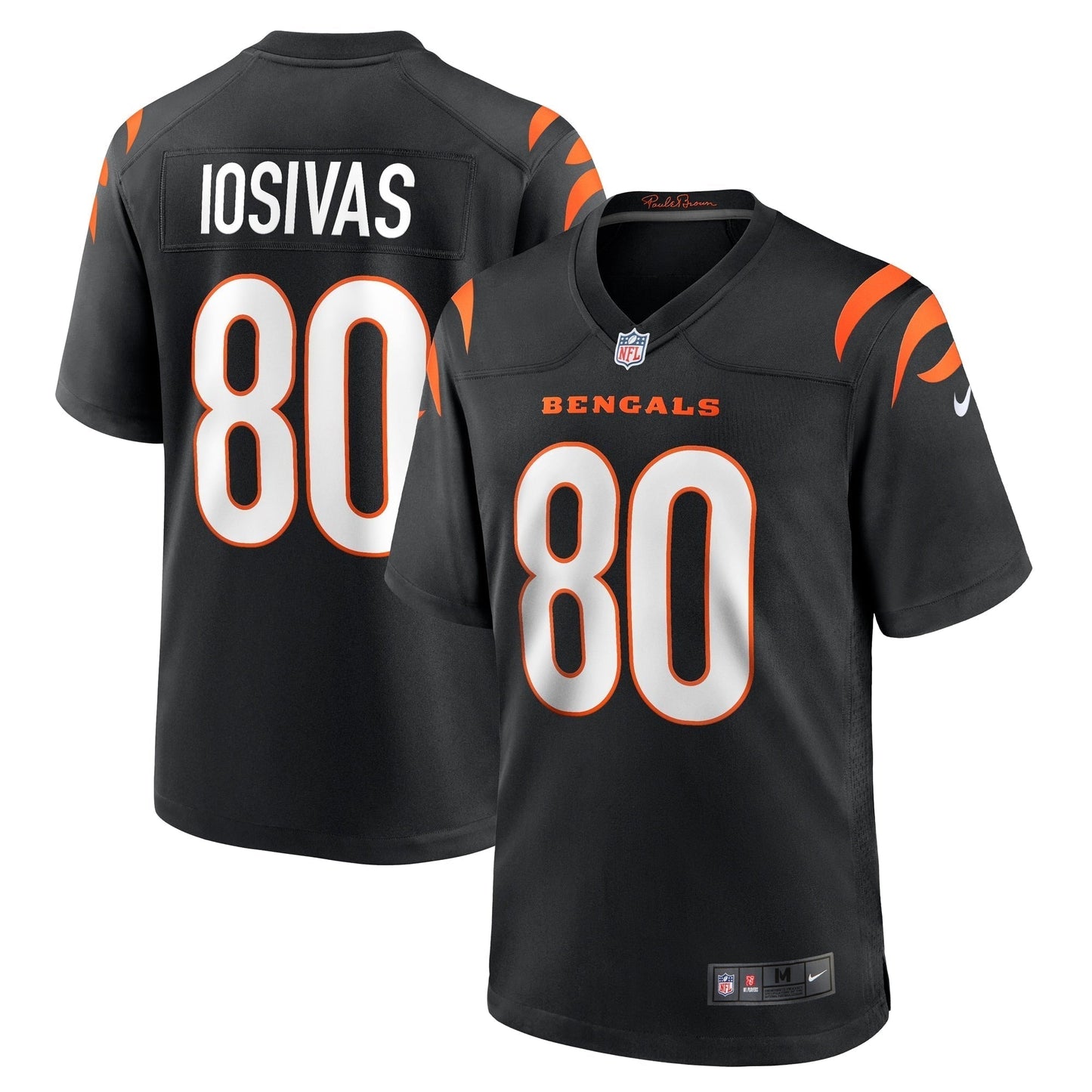 Andrei Iosivas Cincinnati Bengals Nike Team Game Jersey - Black football jersey product view 1