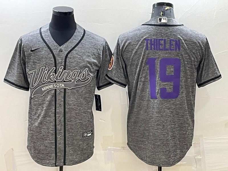 Men's Minnesota Vikings Adam Thielen #19 Gray Game Jersey1 Joint Edition football jersey product view 1