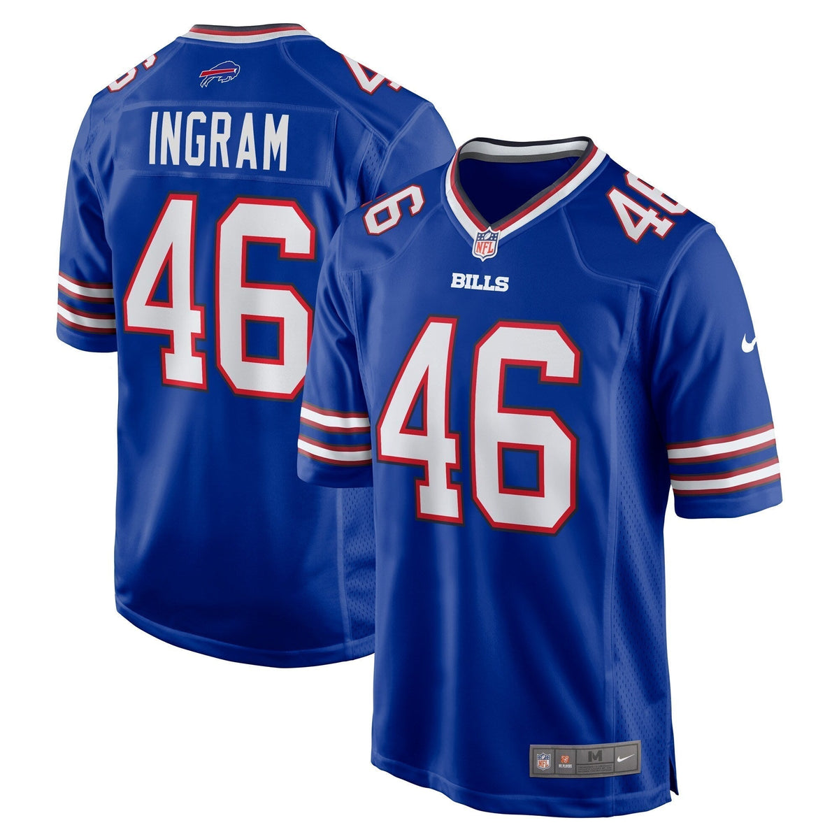 Ja'Marcus Ingram Buffalo Bills Nike Game Jersey - Royal football jersey product view 1