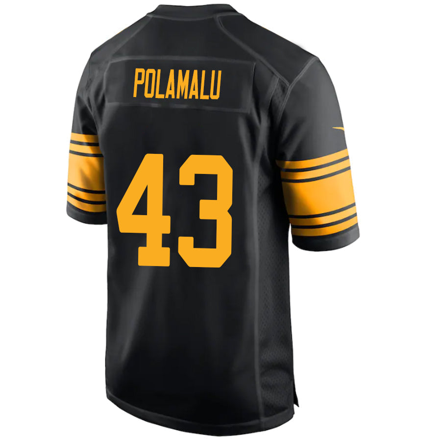 #43 Troy Polamalu Player P.Steelers Black Stitched Game Football Jerseys football jersey product view 1