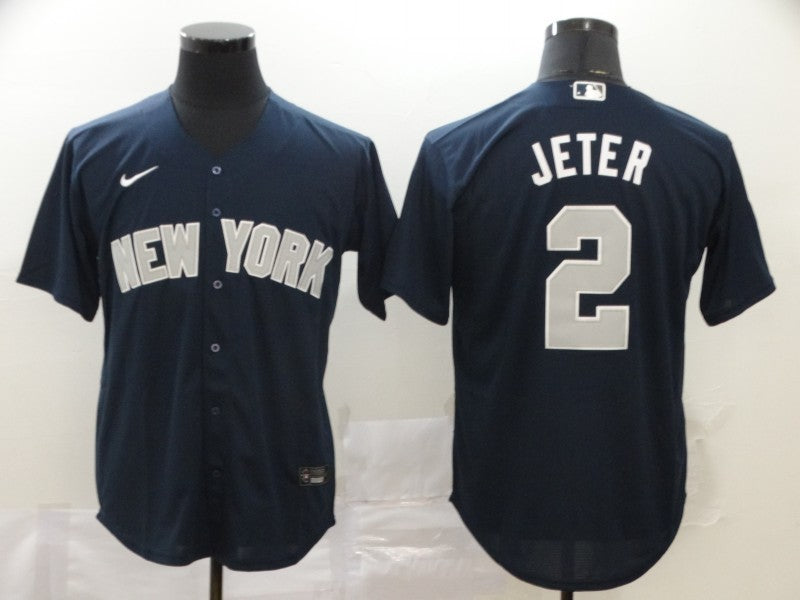 Men's New York Yankees Derek Jeter #2 Navy Replica Player Jersey1 baseball jersey product view 1