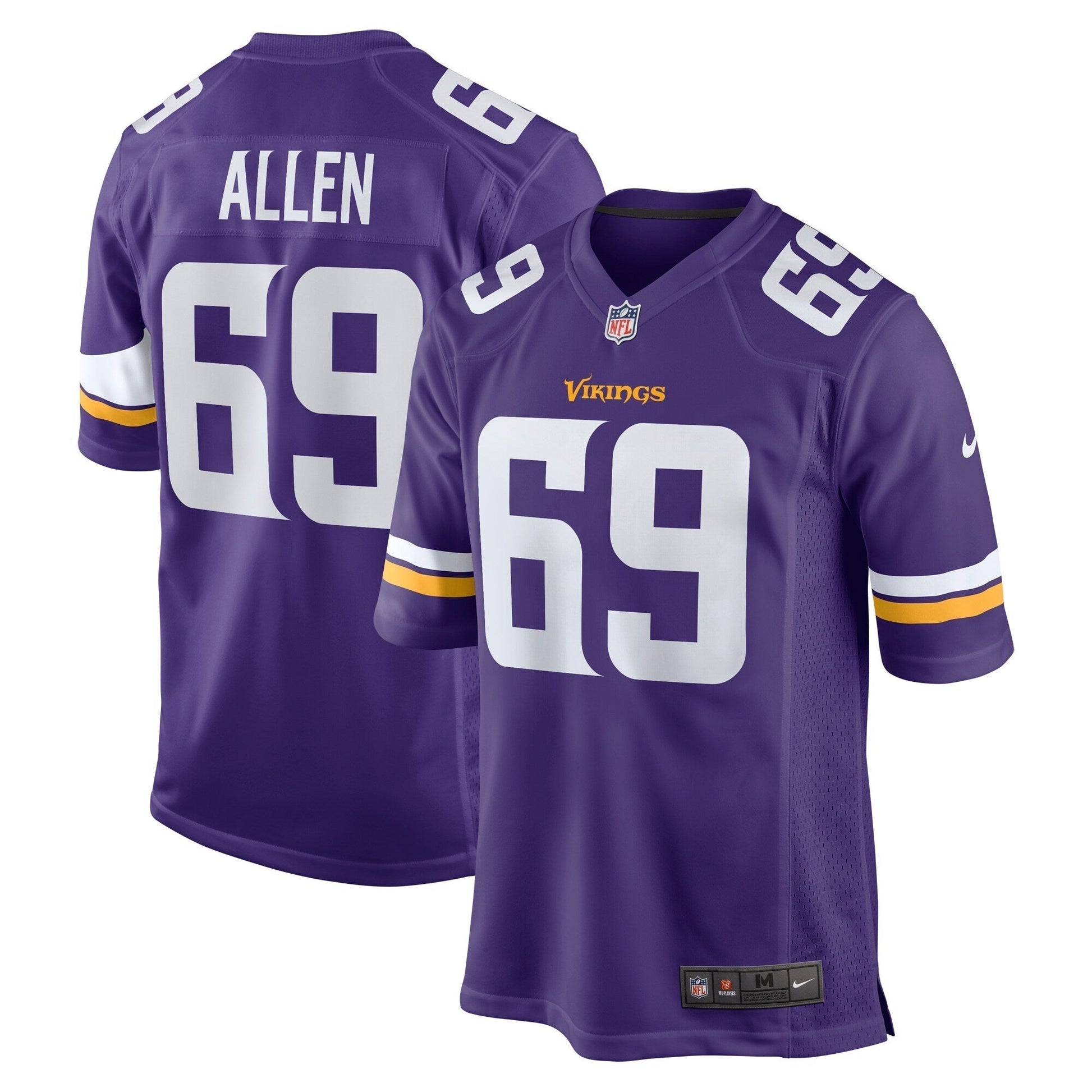 Jared Allen Minnesota Vikings Nike Retired Game Jersey - Purple football jersey product view 1