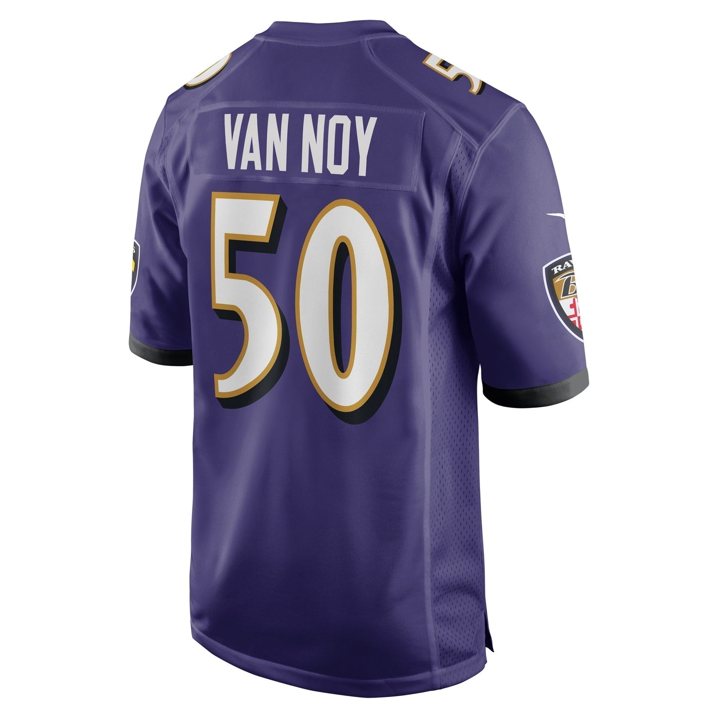 Kyle Van Noy Baltimore Ravens Nike Game Jersey - Purple football jersey product view 3