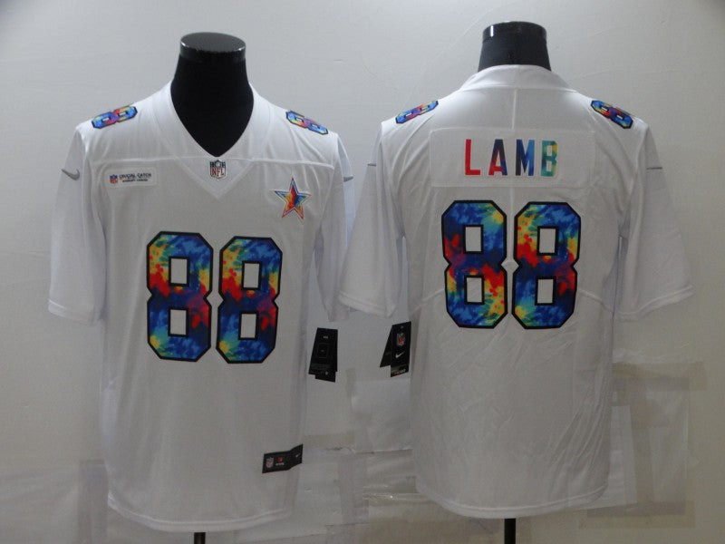 Men's Dallas Cowboys #88 CeeDee Lamb White Game Jersey1 football jersey product view 1