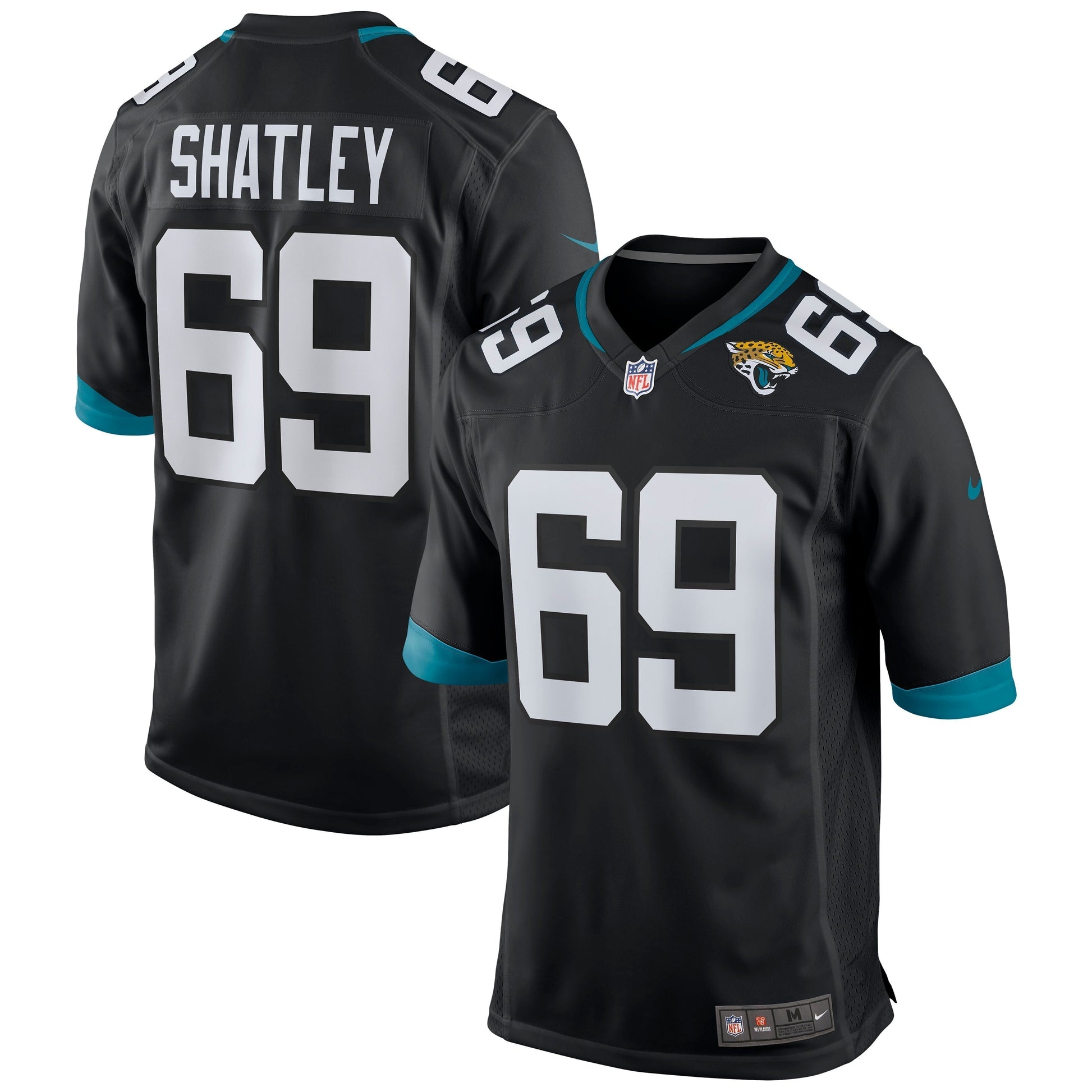 Tyler Shatley Jacksonville Jaguars Nike Game Jersey - Black football jersey product view 1