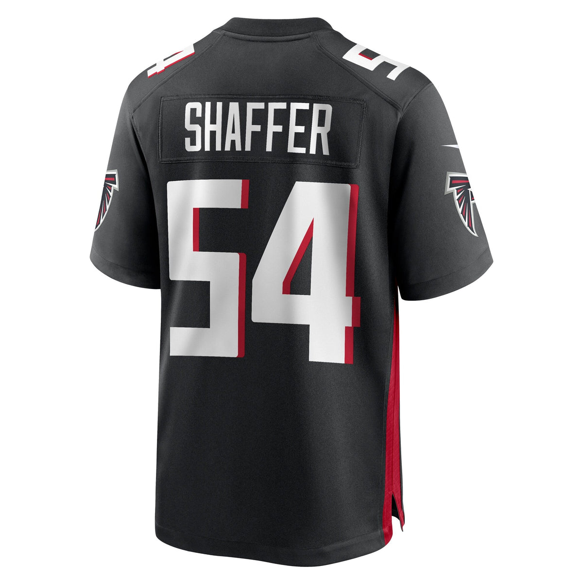 Justin Shaffer Atlanta Falcons Nike Game Jersey - Black football jersey product view 3