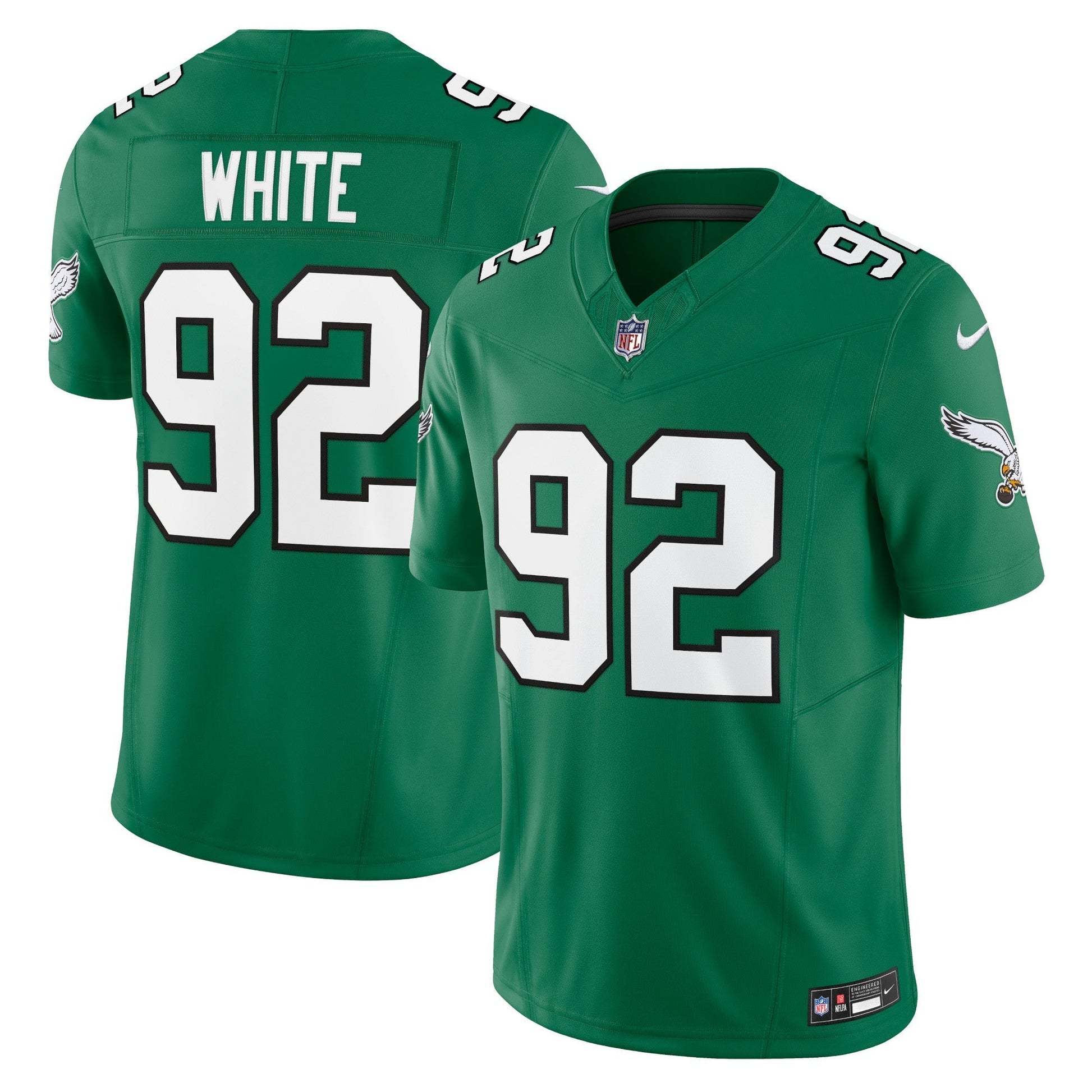 Reggie White Philadelphia Eagles Nike Alternate Vapor F.U.S.E. Limited Jersey - Kelly Green football jersey product view 1