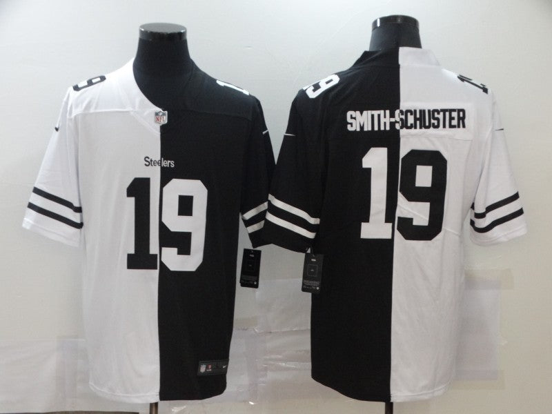 Men's Pittsburgh Steelers JuJu Smith-Schuster #19 Black/White Game Jersey1 football jersey product view 1