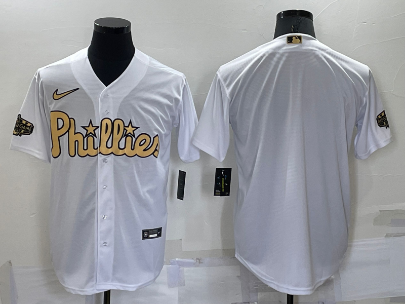 Men's Philadelphia Phillies White Replica Blank Jersey1 baseball jersey product view 1