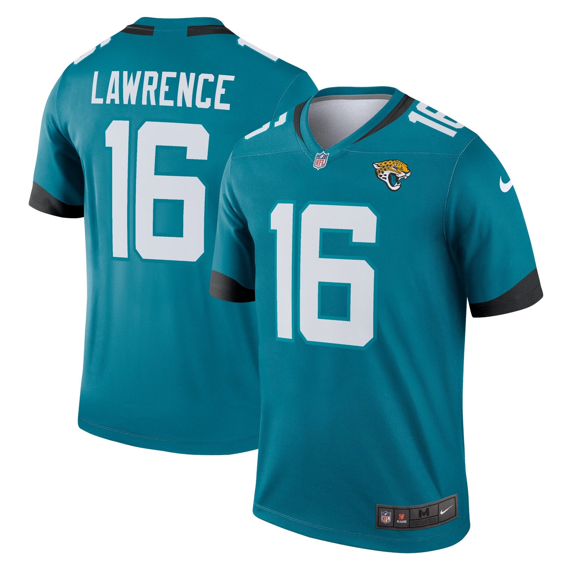 Trevor Lawrence Jacksonville Jaguars Nike Legend Jersey - Teal football jersey product view 1