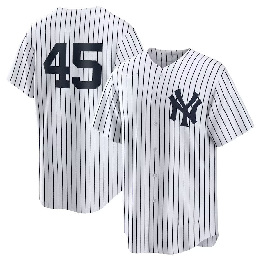 New York Yankees #45 Gerrit Cole Home Replica Player Name Jersey - White Stitches Baseball Jerseys baseball jersey product view 1