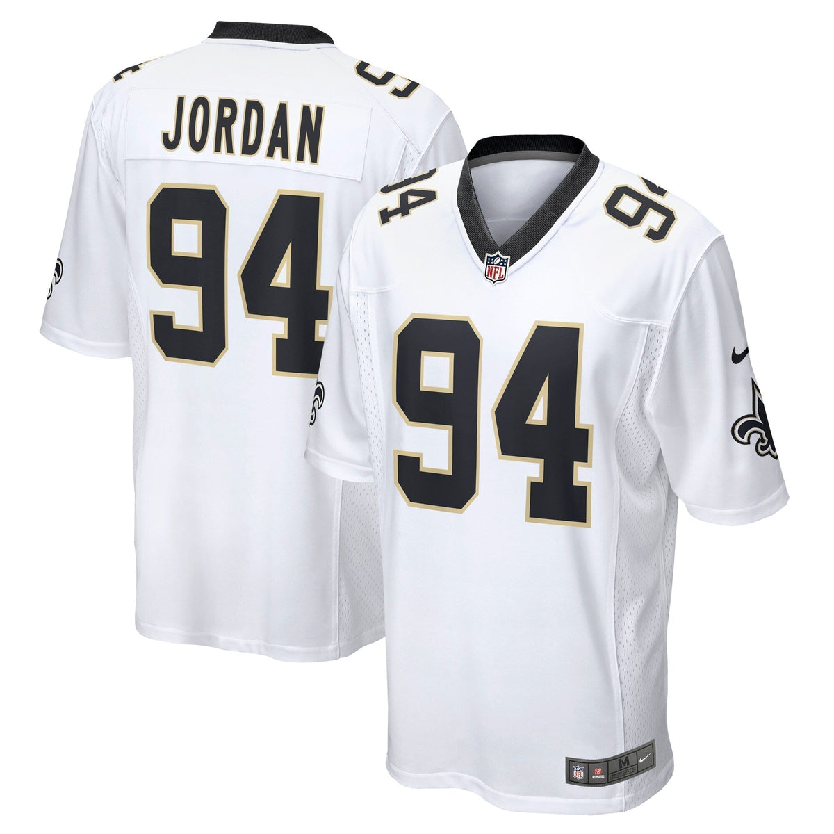 Cameron Jordan New Orleans Saints Nike Game Jersey - White football jersey product view 1