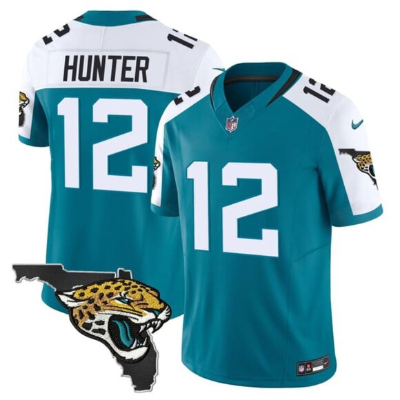 Travis Hunter Jacksonville Alternate Jaguars Jersey - Teal White football jersey product view 1