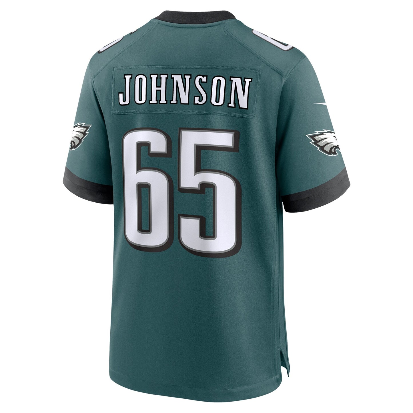 Lane Johnson Philadelphia Eagles Nike Team Game Jersey - Midnight Green football jersey product view 3