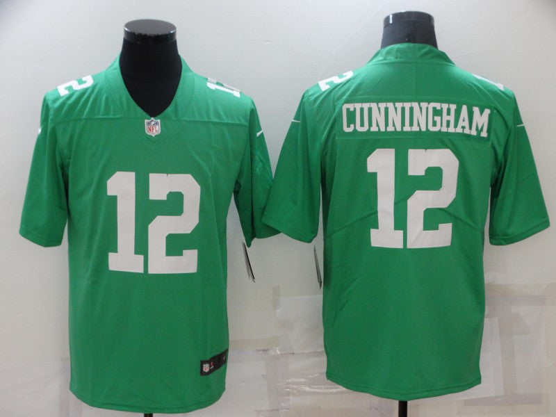 Men's Philadelphia Eagles Randall Cunningham #12 Green Game Jersey1 football jersey product view 1