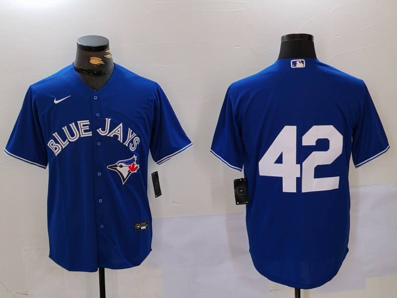 Men's Toronto Blue Jays #42 Royal 2024 Jackie Robinson Limited Jersey1 baseball jersey product view 1