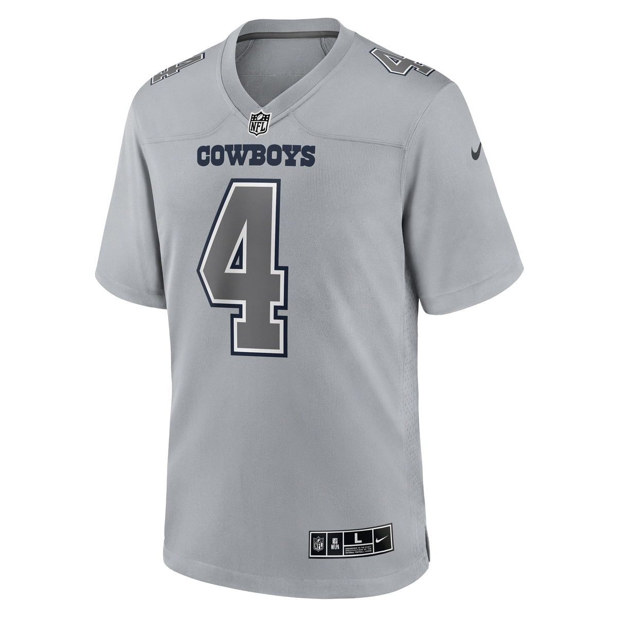 Dak Prescott Dallas Cowboys Nike Atmosphere Fashion Game Jersey - Gray football jersey product view 2