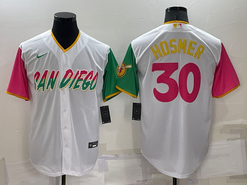 Men's San Diego Padres Eric Hosmer #30 White Player Stitched Jersey1 baseball jersey product view 1