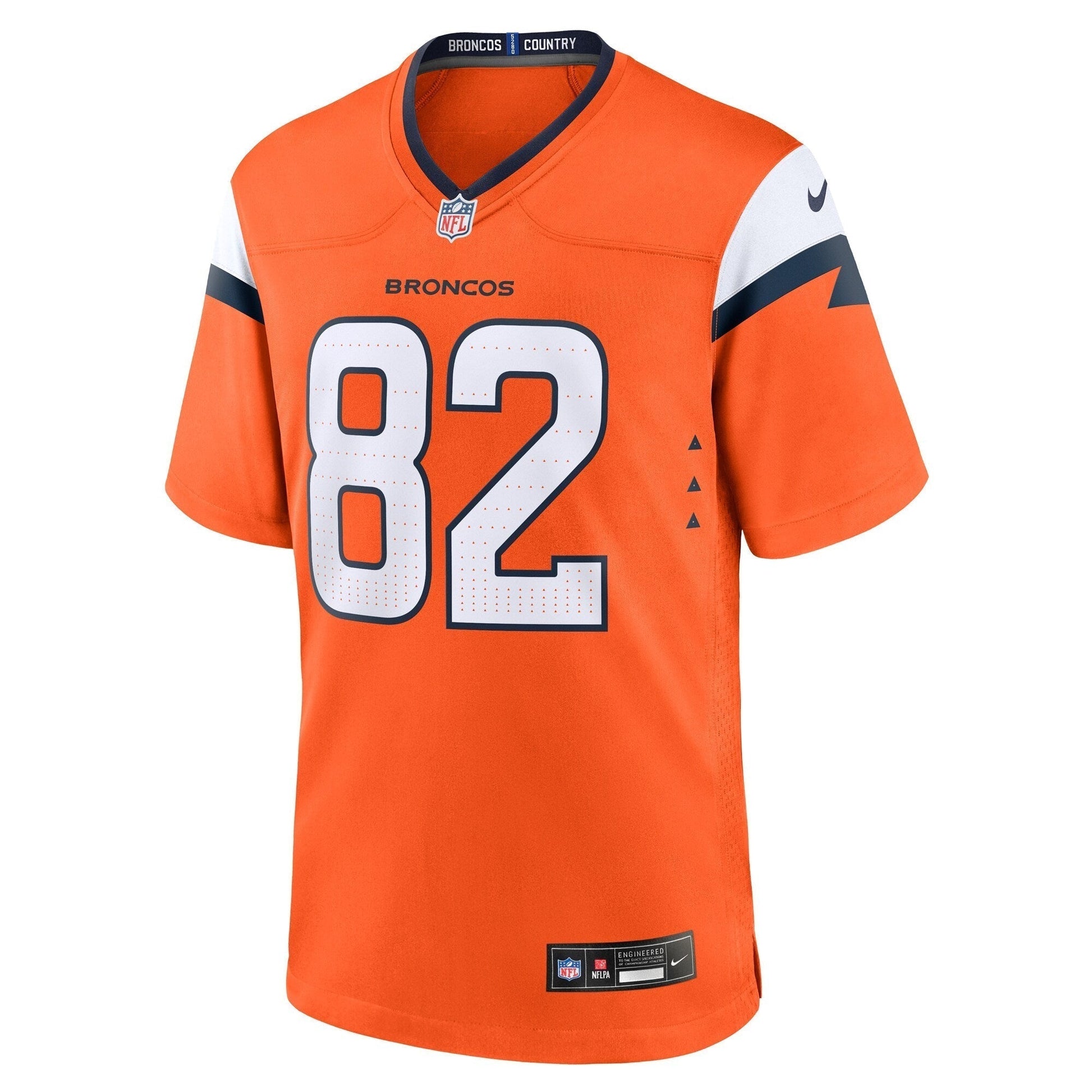 Adam Trautman Denver Broncos Nike Team Game Jersey - Orange football jersey product view 2