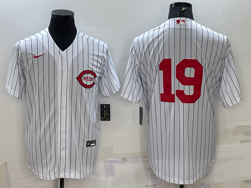 Men's Cincinnati Reds Joey Votto #19 White 2022 MLB at Field of Dreams Game Authentic Player Jersey baseball jersey product view 1