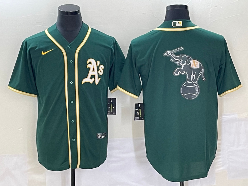 Men's Oakland Athletics Kelly Green Replica Game Jersey1 baseball jersey product view 1