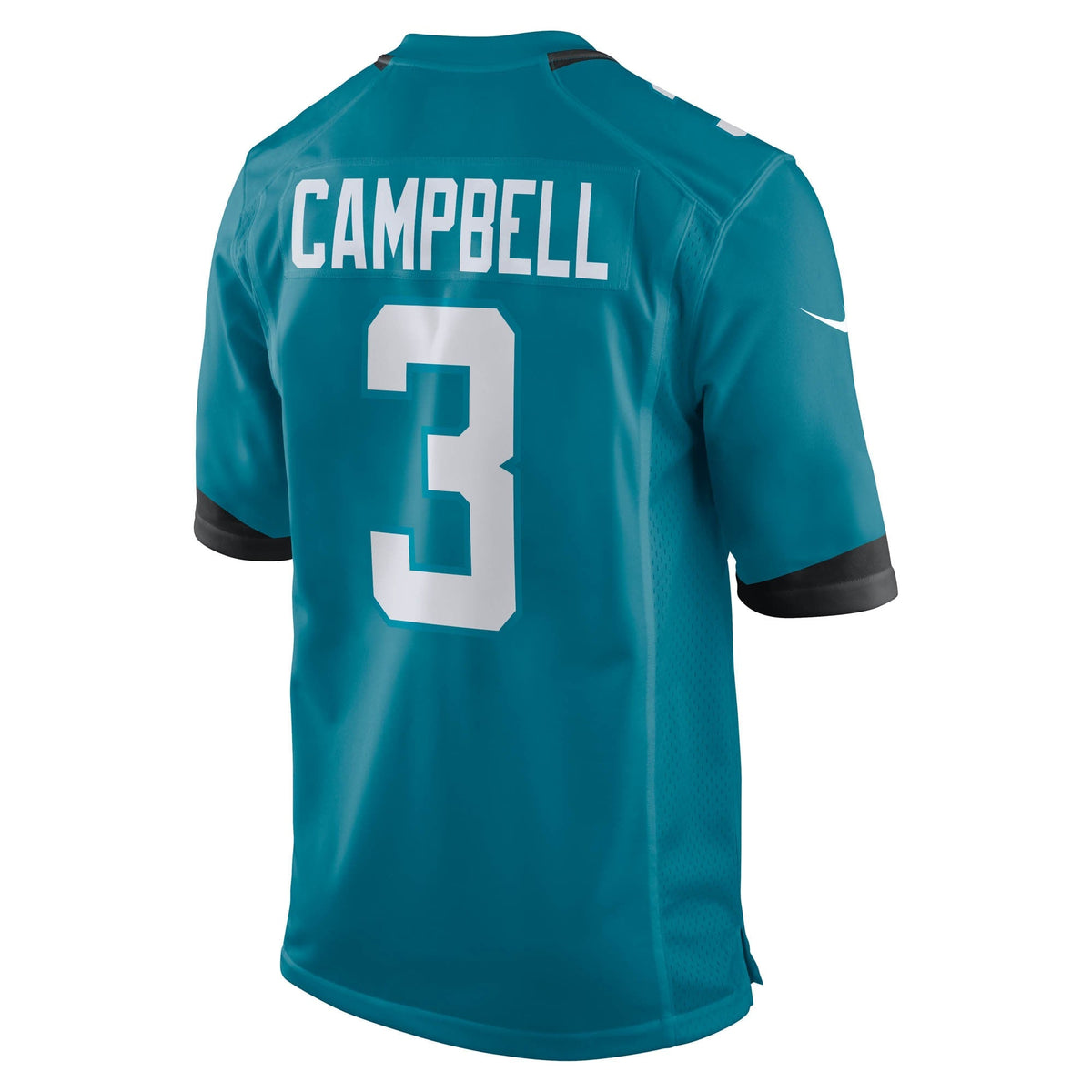 Tyson Campbell Jacksonville Jaguars Nike Team Game Jersey - Teal football jersey product view 3