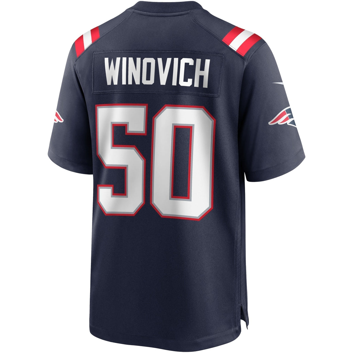 Chase Winovich New England Patriots Nike Game Jersey - Navy football jersey product view 3