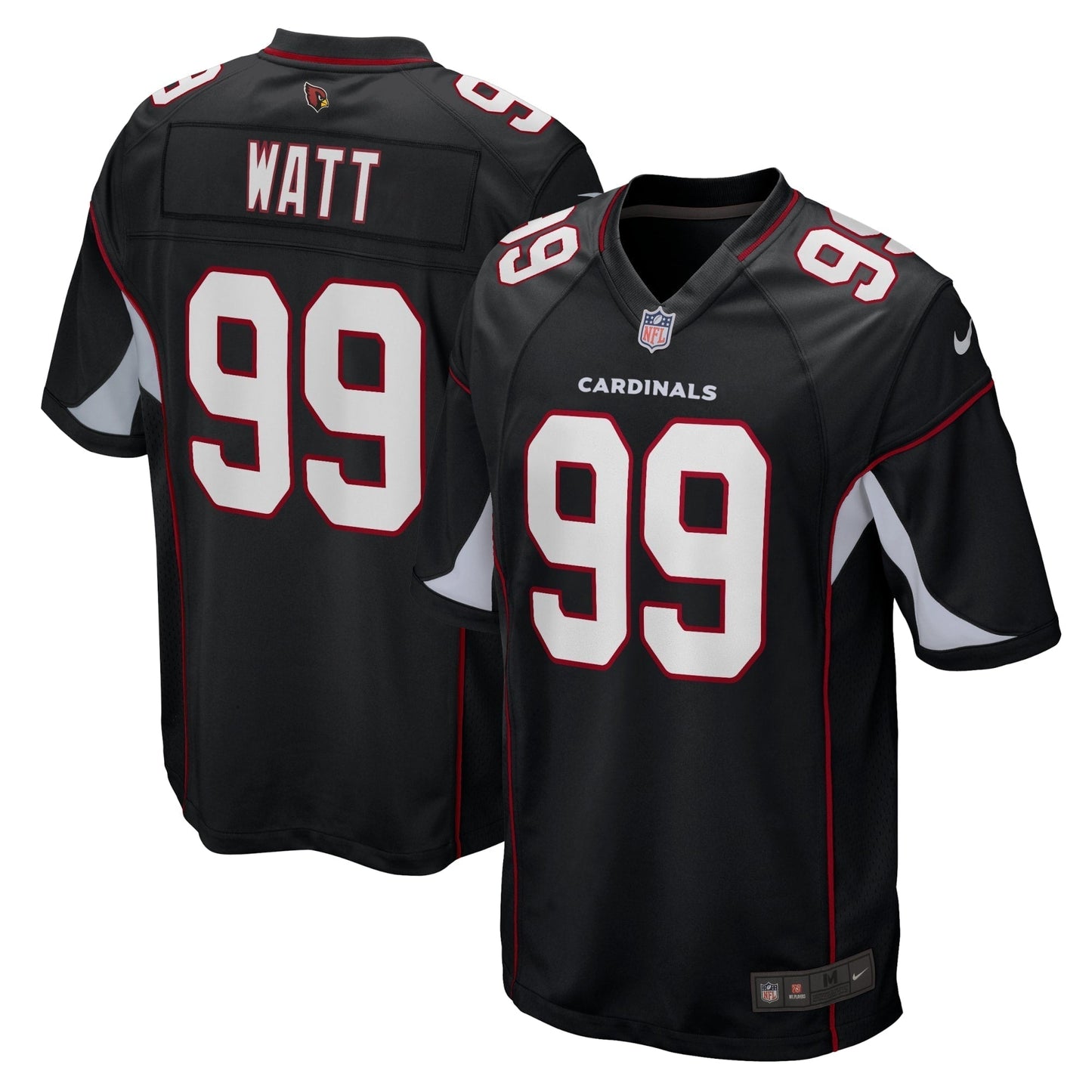 J.J. Watt Arizona Cardinals Nike Alternate Game Jersey - Black football jersey product view 1