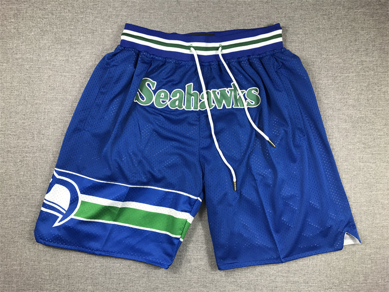 Men's Seattle Seahawks Royal Pocket Shorts football jersey product view 1