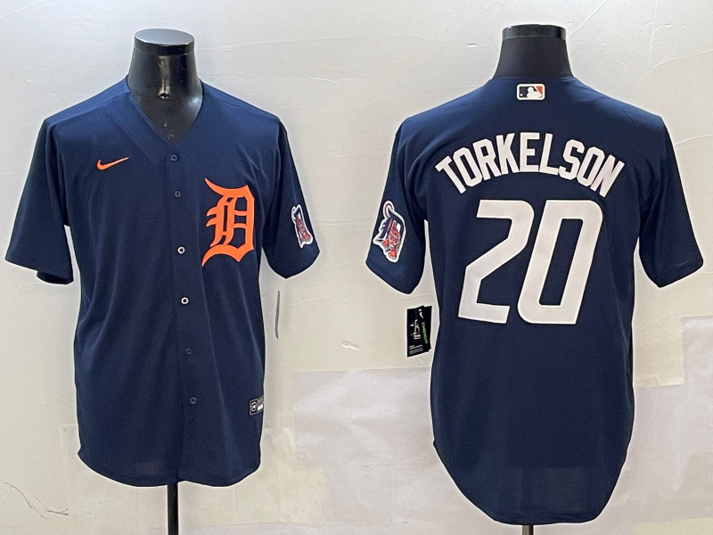 Men's Detroit Tigers Spencer Torkelson #20 Navy Limited Player Jersey1 baseball jersey product view 1