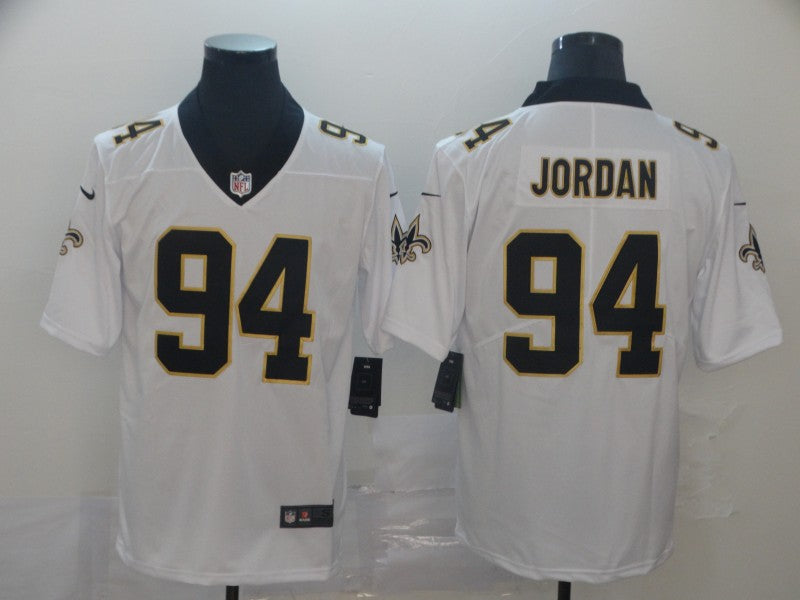 Men's New Orleans Saints Cameron Jordan #94 White Game Jersey1 basketball jersey product view 1