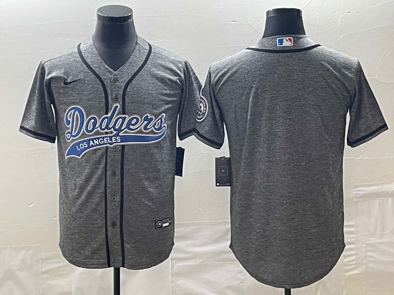 Men's Los Angeles Dodgers Gray Joint Edition Blank Jersey1 baseball jersey product view 1