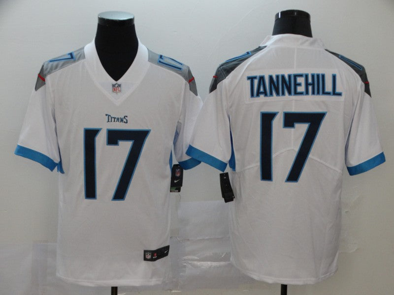 Men's Tennessee Titans Ryan Tannehill #17 White Game Jersey1 football jersey product view 1