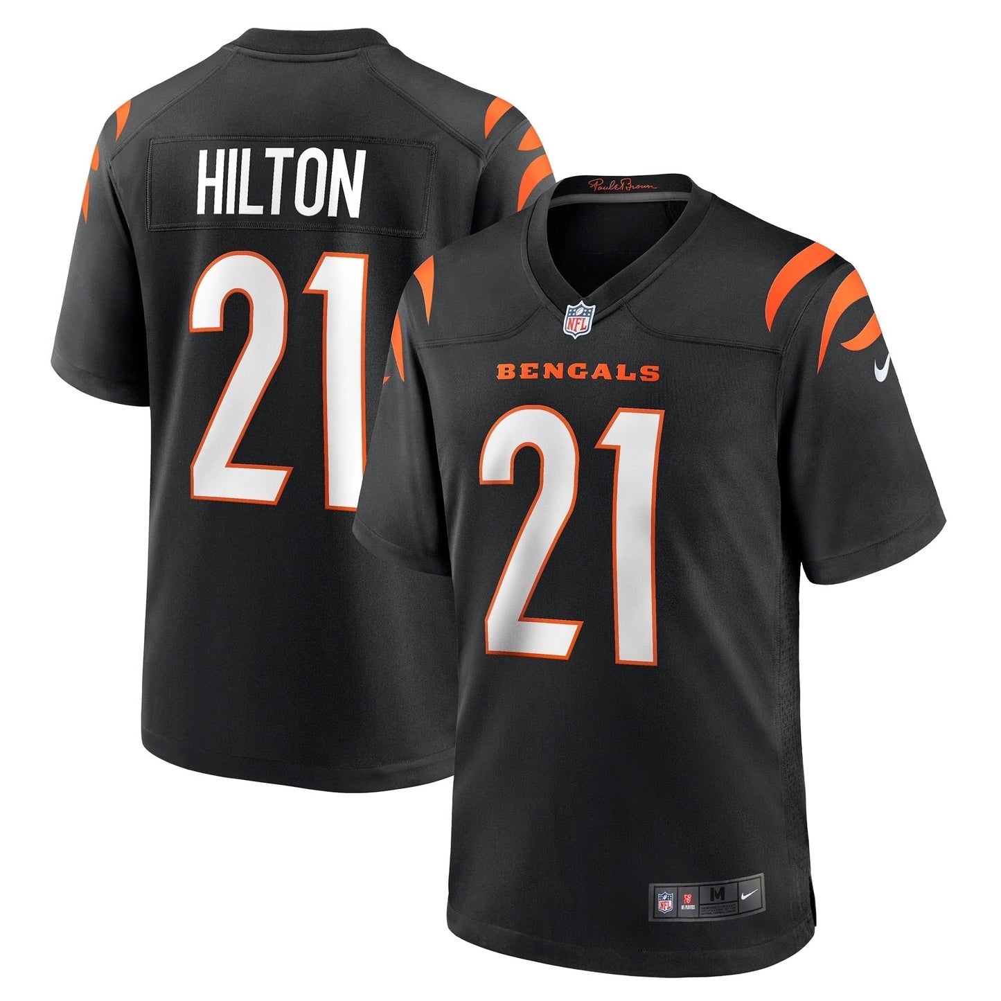 Mike Hilton Cincinnati Bengals Nike Game Jersey - Black football jersey product view 1