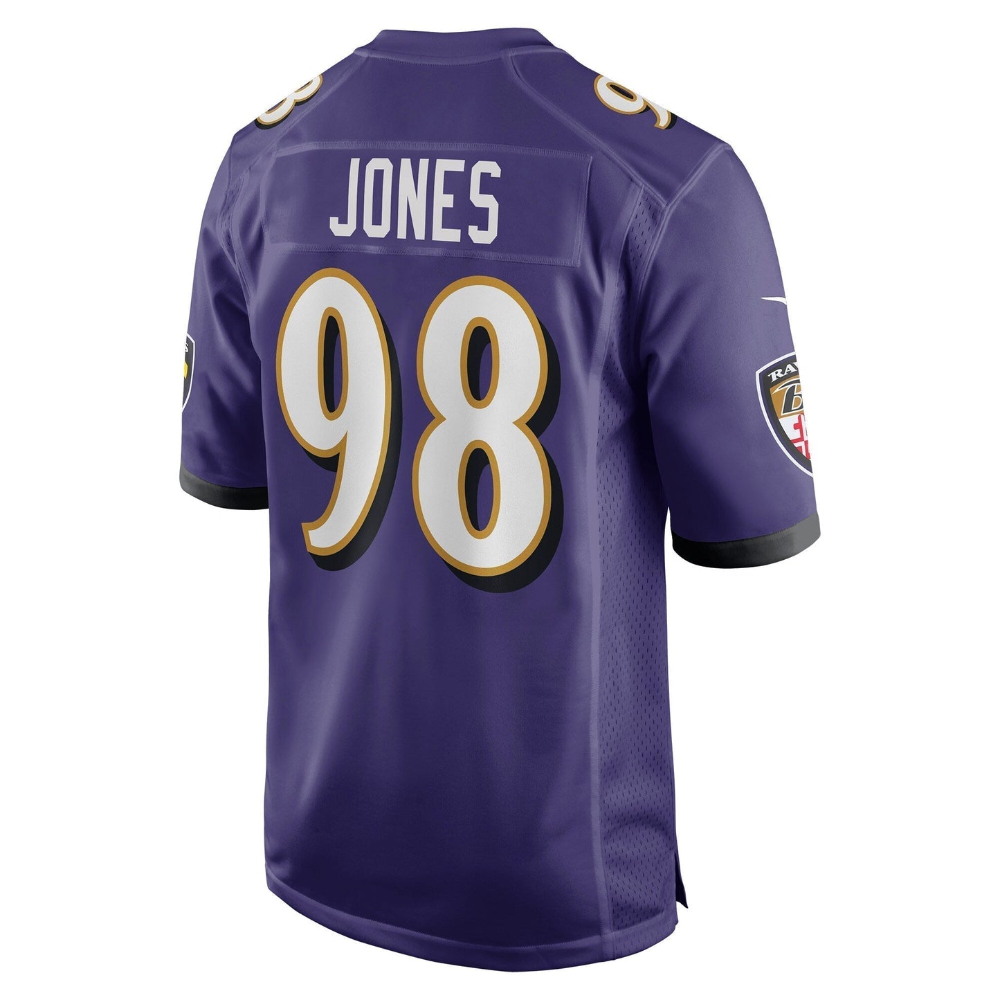 Travis Jones Baltimore Ravens Nike Game Jersey - Purple football jersey product view 3