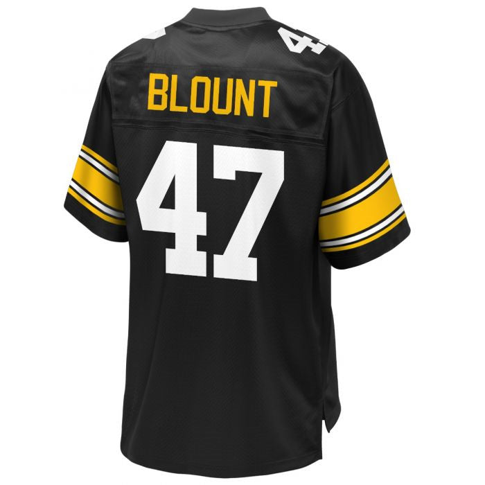 P.Steelers #47 Mel Blount Player Replica Black Stitched American Football Jerseys football jersey product view 1