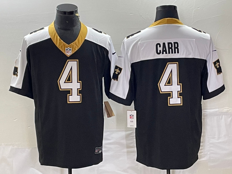Men's New Orleans Saints Derek Carr #4 Black Vapor F.U.S.E. Limited Jersey1 football jersey product view 1