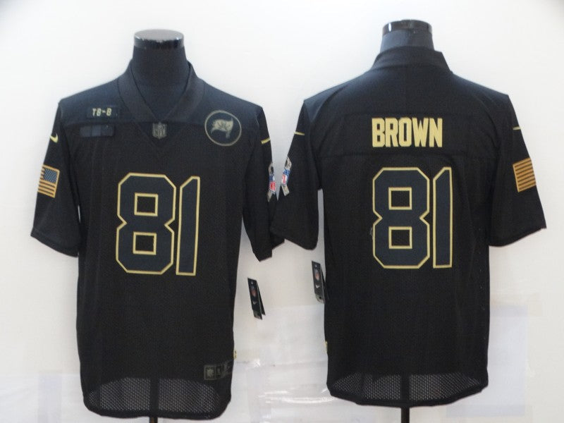 Men's Tampa Bay Buccaneers Antonio Brown #81 Black Game Jersey1 football jersey product view 1