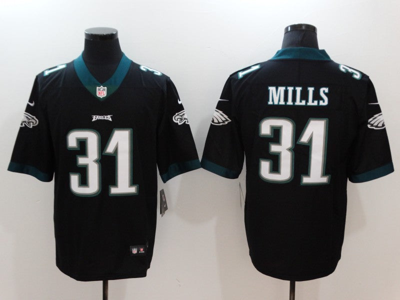 Men's Philadelphia Eagles Jalen Mills #31 Black Game Jersey1 football jersey product view 1