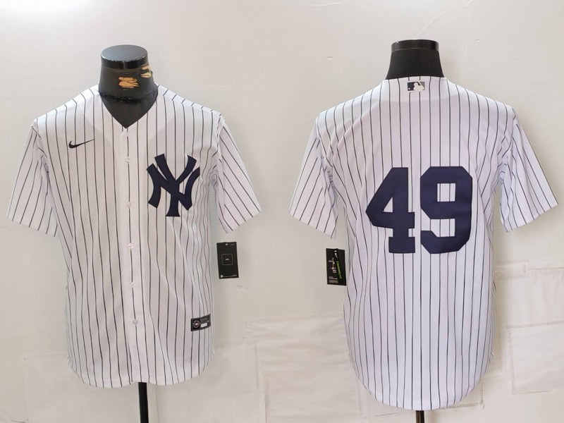 Men's New York Yankees Ron Guidry #49 White Limited Player Jersey1 baseball jersey product view 1