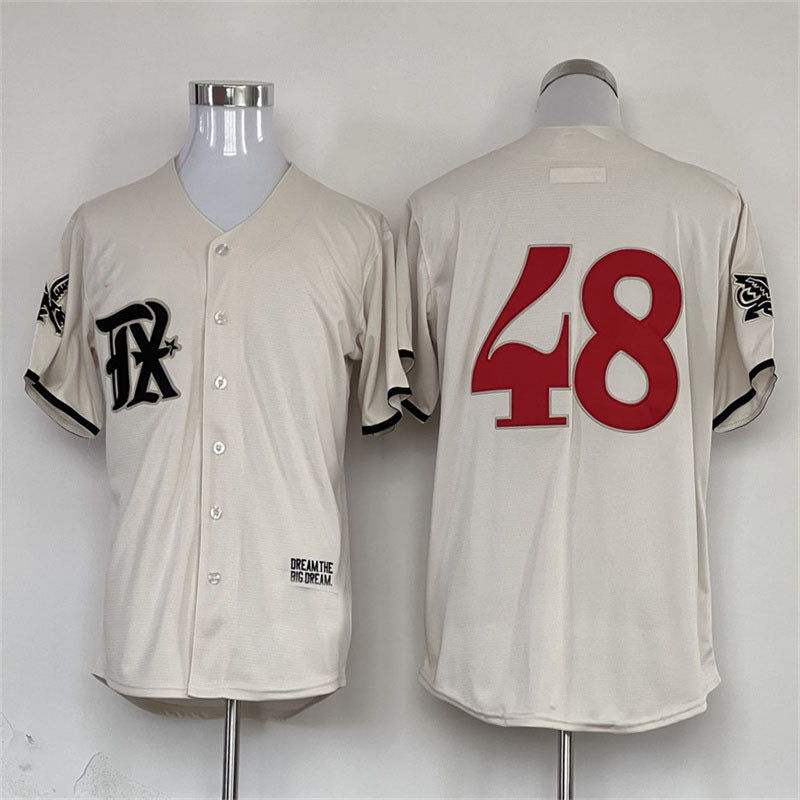 Texas Rangers #48 Cream 2023 City Connect Authentic Jersey Baseball Jerseys baseball jersey product view 1