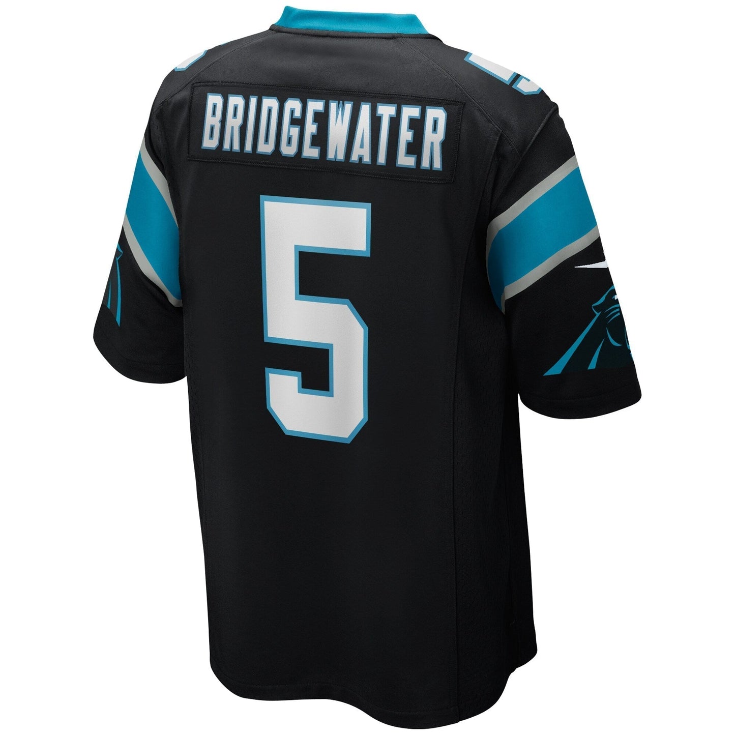 Teddy Bridgewater Carolina Panthers Nike Game Jersey - Black football jersey product view 3